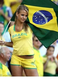 Brasilien Fotbolls fans